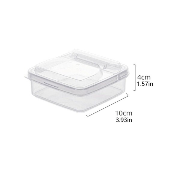 Clear Food Storage Box Plastic Refrigerator Cheese Box 5 PCS Makeup Container Sb - Picture 6 of 8